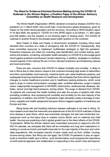 sample of research paper about covid 19 pandemic
